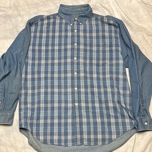 Vintage XL GAP Blue Casual Button Down Shirt